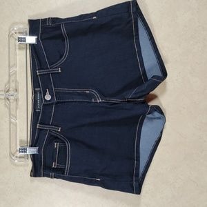 2/$10 04098 Flying Monkey dark wash stretch denim shorts 30